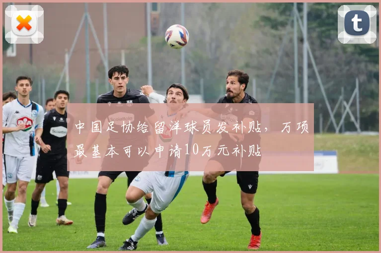 中国足协给留洋球员发补贴，万项最基本可以申请10万元补贴